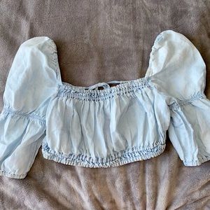Ruffle top with open back